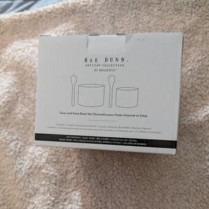 Rae Dunn Artisan Guac and Salsa Bowl Set - White